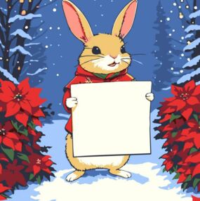 Розпис по номерах 20х20 HH8016 Зайчик з листівкою "Strateg"