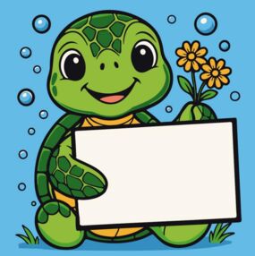 Розпис по номерах 20х20 HH8020 Черепаха з листівкою "Strateg"