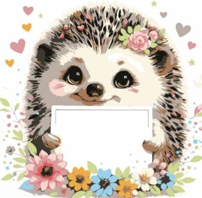 Розпис по номерах 20х20 HH8024 Їжачок з листівкою "Strateg"