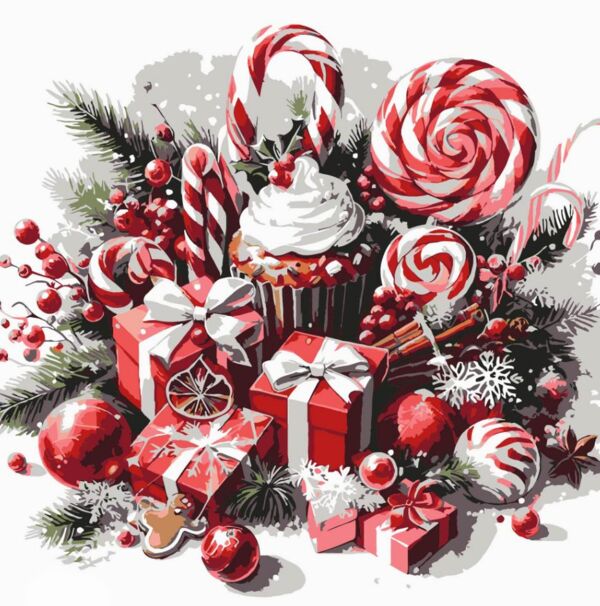 Розпис по номерах 30х30 ES-0890 Різдвяні солодощі Strateg Ціна (цена) 155.93грн. | придбати  купити (купить) Розпис по номерах 30х30 ES-0890 Різдвяні солодощі Strateg доставка по Украине, купить книгу, детские игрушки, компакт диски 0