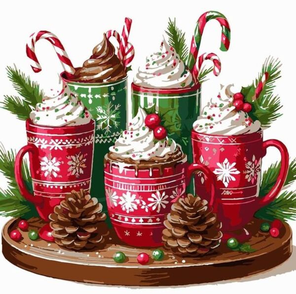 Розпис по номерах 30х30 ES-0891 Зимові горнятка Strateg Ціна (цена) 160.99грн. | придбати  купити (купить) Розпис по номерах 30х30 ES-0891 Зимові горнятка Strateg доставка по Украине, купить книгу, детские игрушки, компакт диски 0