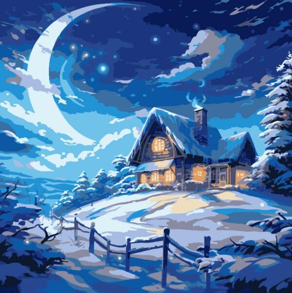 Розпис по номерах 30х30 ES-0900 Зимова хатинка Strateg Ціна (цена) 155.93грн. | придбати  купити (купить) Розпис по номерах 30х30 ES-0900 Зимова хатинка Strateg доставка по Украине, купить книгу, детские игрушки, компакт диски 0