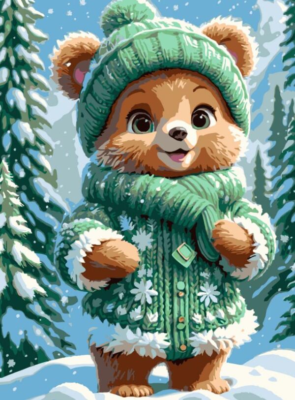 Розпис по номерах 30х40 SS1223 Ведмедик у лісі Strateg Ціна (цена) 169.34грн. | придбати  купити (купить) Розпис по номерах 30х40 SS1223 Ведмедик у лісі Strateg доставка по Украине, купить книгу, детские игрушки, компакт диски 0