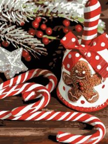 Розпис по номерах 30х40 SS1227 Різдвяний дзвіночок "Strateg"