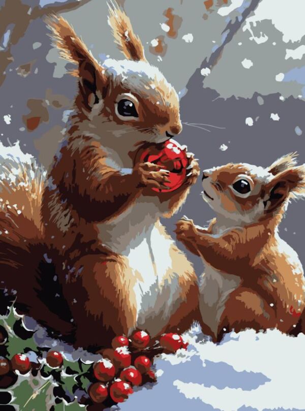 Розпис по номерах 30х40 SS1240 Зимові білочки Strateg Ціна (цена) 164.01грн. | придбати  купити (купить) Розпис по номерах 30х40 SS1240 Зимові білочки Strateg доставка по Украине, купить книгу, детские игрушки, компакт диски 0