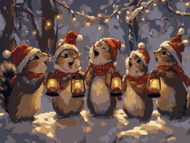 Розпис по номерах 30х40 SS1241 Хор білок "Strateg"