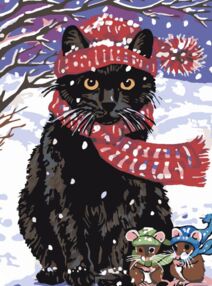 Розпис по номерах 30х40 SS1244 Кіт і мишенята "Strateg"