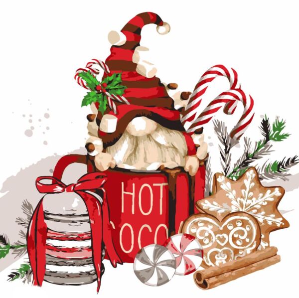 Розпис по номерах 40х40 FF-1001 Гном зі смаколиками Strateg Ціна (цена) 179.02грн. | придбати  купити (купить) Розпис по номерах 40х40 FF-1001 Гном зі смаколиками Strateg доставка по Украине, купить книгу, детские игрушки, компакт диски 0