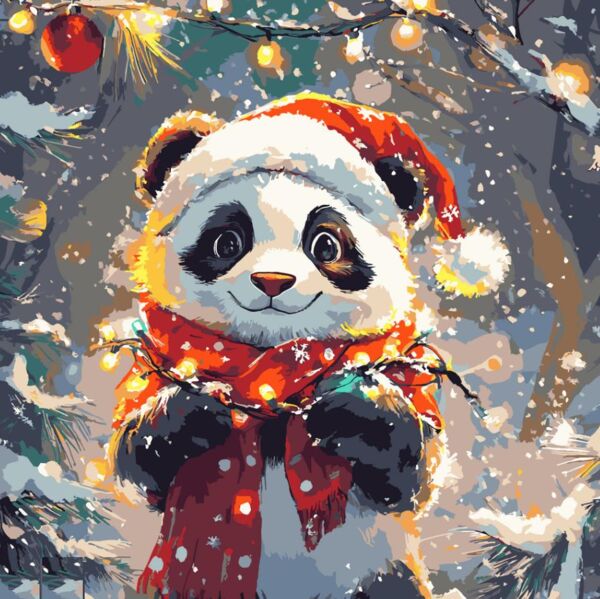 Розпис по номерах 40х40 FF-1002 Святкова панда Strateg Ціна (цена) 179.02грн. | придбати  купити (купить) Розпис по номерах 40х40 FF-1002 Святкова панда Strateg доставка по Украине, купить книгу, детские игрушки, компакт диски 0