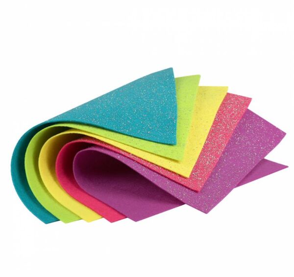 Фетр м'який з глітером А4 5 аркушів яскраві кольори 743260 Santi Ціна (цена) 62.90грн. | придбати  купити (купить) Фетр м'який з глітером А4 5 аркушів яскраві кольори 743260 Santi доставка по Украине, купить книгу, детские игрушки, компакт диски 2