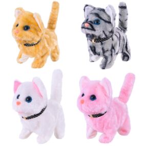 Кошеня мяка іграшка ходить нявкає 4 мікс C23912