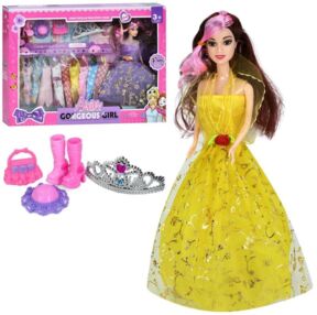 Лялька 27 см плаття корона сумка взуття мікс видів AX12HT5