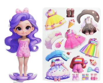 Магнітний гардероб 4 види 8886-2/1/3/4