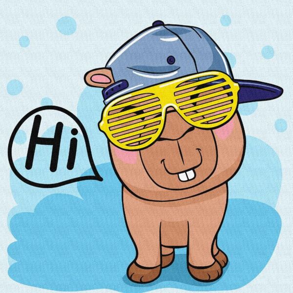 Розпис по номерах 30х30 КНО1282 Привіт Капібара Ідейка Ціна (цена) 124.00грн. | придбати  купити (купить) Розпис по номерах 30х30 КНО1282 Привіт Капібара Ідейка доставка по Украине, купить книгу, детские игрушки, компакт диски 0