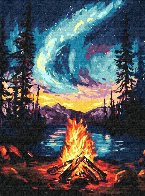 Розпис по номерах 30х40 КНО6361 Північне сяйво з фарбами металік Ідейка Ціна (цена) 176.30грн. | придбати  купити (купить) Розпис по номерах 30х40 КНО6361 Північне сяйво з фарбами металік Ідейка доставка по Украине, купить книгу, детские игрушки, компакт диски 0