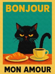 Розпис по номерах 30х40 КНО6787 Постер Ранок з котиком "Ідейка"