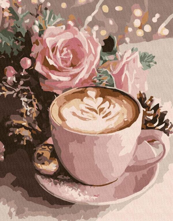 Розпис по номерах 40х50 КНО5743 Новорічне капучино з фарбами металік Ідейка Ціна (цена) 219.00грн. | придбати  купити (купить) Розпис по номерах 40х50 КНО5743 Новорічне капучино з фарбами металік Ідейка доставка по Украине, купить книгу, детские игрушки, компакт диски 0