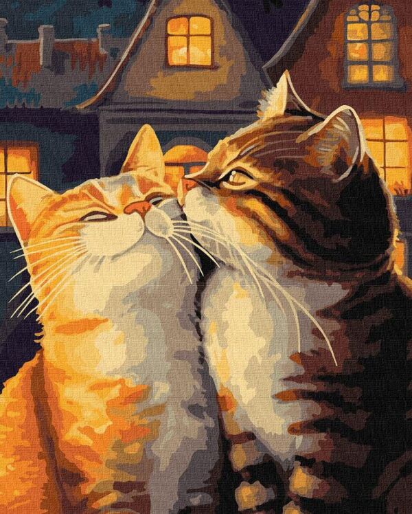 Розпис по номерах 40х50 КНО6526 Закохані котики Ідейка Ціна (цена) 165.00грн. | придбати  купити (купить) Розпис по номерах 40х50 КНО6526 Закохані котики Ідейка доставка по Украине, купить книгу, детские игрушки, компакт диски 0