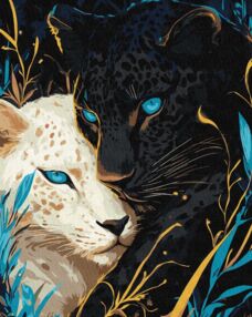 Розпис по номерах 40х50 КНО6729 Інь Янь з фарбами металік "Ідейка"