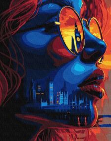 Розпис по номерах 40х50 КНО8459 Захід сонця у Лондоні "Ідейка"