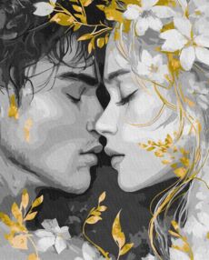 Розпис по номерах 40х50 КНО8538 Погляд губами з фарбами металік "Ідейка"