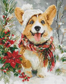 Алмазна мозаїка 40х50 АМО20014 Щасливий песик "Ідейка"