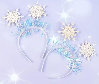 Обруч Сніжинка з блискітками KA-23-4981