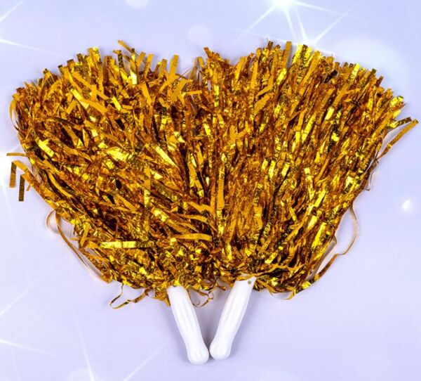 Помпони для черлідінгу Рифлені ЗОЛОТІ 30 см ціна за 2 штуки KA-23-4897 Ціна (цена) 24.00грн. | придбати  купити (купить) Помпони для черлідінгу Рифлені ЗОЛОТІ 30 см ціна за 2 штуки KA-23-4897 доставка по Украине, купить книгу, детские игрушки, компакт диски 0