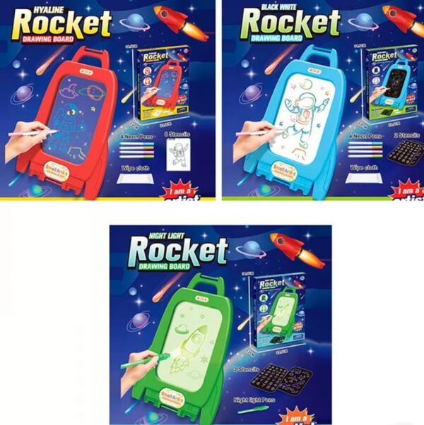 Дошка для малювання ракета маркери 4 штуки трафарети 3кольори D1237-8-9 Ціна (цена) 122.70грн. | придбати  купити (купить) Дошка для малювання ракета маркери 4 штуки трафарети 3кольори D1237-8-9 доставка по Украине, купить книгу, детские игрушки, компакт диски 1