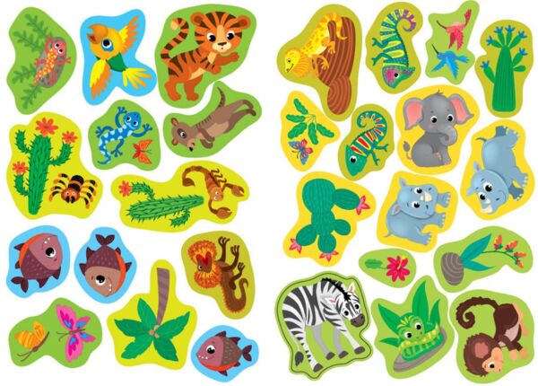 Прості аплікаціі великими наліпками.Тварини світу Ціна (цена) 49.40грн. | придбати  купити (купить) Прості аплікаціі великими наліпками.Тварини світу доставка по Украине, купить книгу, детские игрушки, компакт диски 2