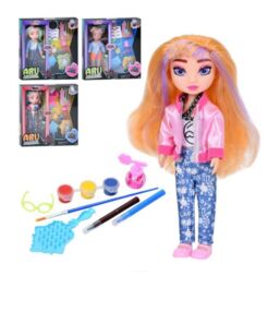 Лялька шарнірна 2 фломастера фарби 3 штуки 4 види CQ5053-54-55-56