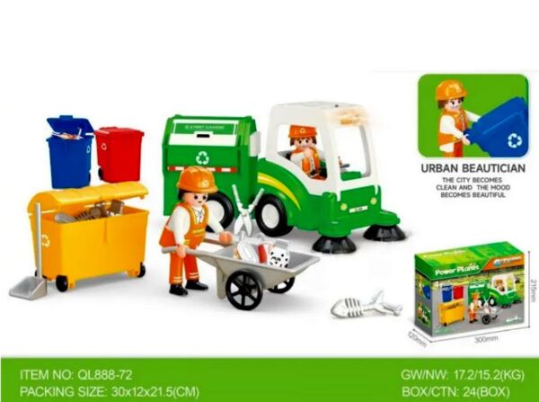 Набір ігровий прибиральна машина возик фігурки баки для сміття QL888-72 Ціна (цена) 405.60грн. | придбати  купити (купить) Набір ігровий прибиральна машина возик фігурки баки для сміття QL888-72 доставка по Украине, купить книгу, детские игрушки, компакт диски 0