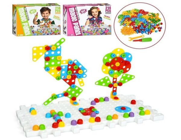 Мозаїка 2 в 1 болти ігрове поле 214 деталей 2 види 666-61-62 Ціна (цена) 175.10грн. | придбати  купити (купить) Мозаїка 2 в 1 болти ігрове поле 214 деталей 2 види 666-61-62 доставка по Украине, купить книгу, детские игрушки, компакт диски 0