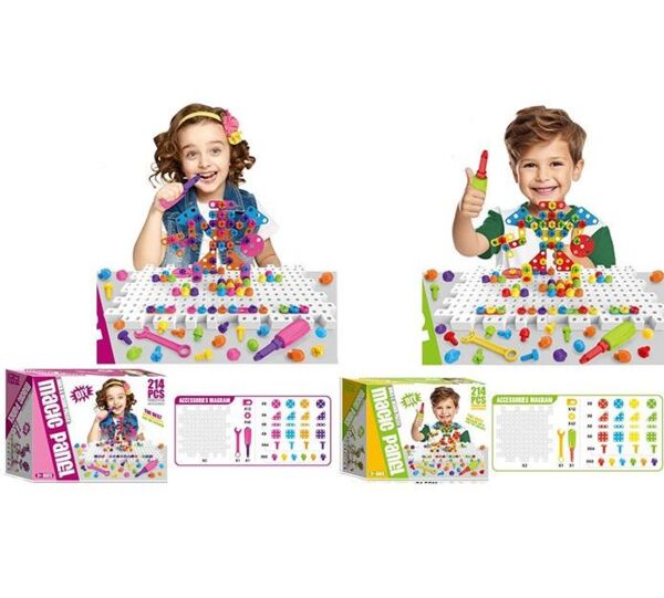 Мозаїка 2 в 1 болти ігрове поле 214 деталей 2 види 666-61-62 Ціна (цена) 175.10грн. | придбати  купити (купить) Мозаїка 2 в 1 болти ігрове поле 214 деталей 2 види 666-61-62 доставка по Украине, купить книгу, детские игрушки, компакт диски 1