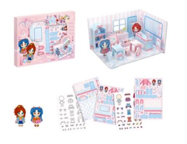 Меблі Зроби сам кімната клас наліпки 55 деталей Q9022