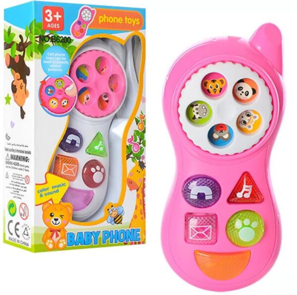 Телефон 13 см музичний світло 2 кольори B6200 Ціна (цена) 59.00грн. | придбати  купити (купить) Телефон 13 см музичний світло 2 кольори B6200 доставка по Украине, купить книгу, детские игрушки, компакт диски 0
