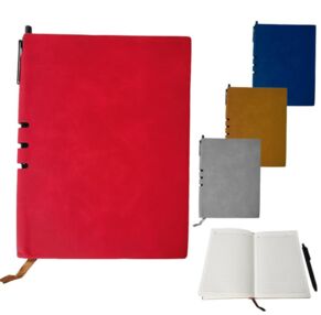 Блокнот А5 96 аркушів шкірзам A5-1 з ручкою у клітинку 140072