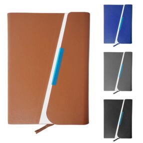 Блокнот А5 96 аркушів шкірзам A5-10 на магніті у клітинку в асортименті 140073