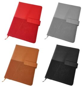 Блокнот А5 96 аркушів шкірзам A5-16 на магніті у клітинку в асортименті 140076