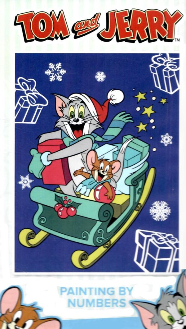 Розпис по номерах 30х40 КНО6859 WB Tom and Jerry на санчатах Ідейка Ціна (цена) 223.00грн. | придбати  купити (купить) Розпис по номерах 30х40 КНО6859 WB Tom and Jerry на санчатах Ідейка доставка по Украине, купить книгу, детские игрушки, компакт диски 0
