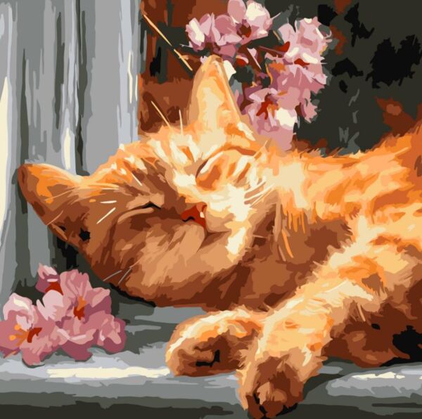 Розпис по номерах 40х40 КНО6791 Рудий кіт на підвіконні Ідейка Ціна (цена) 207.00грн. | придбати  купити (купить) Розпис по номерах 40х40 КНО6791 Рудий кіт на підвіконні Ідейка доставка по Украине, купить книгу, детские игрушки, компакт диски 0