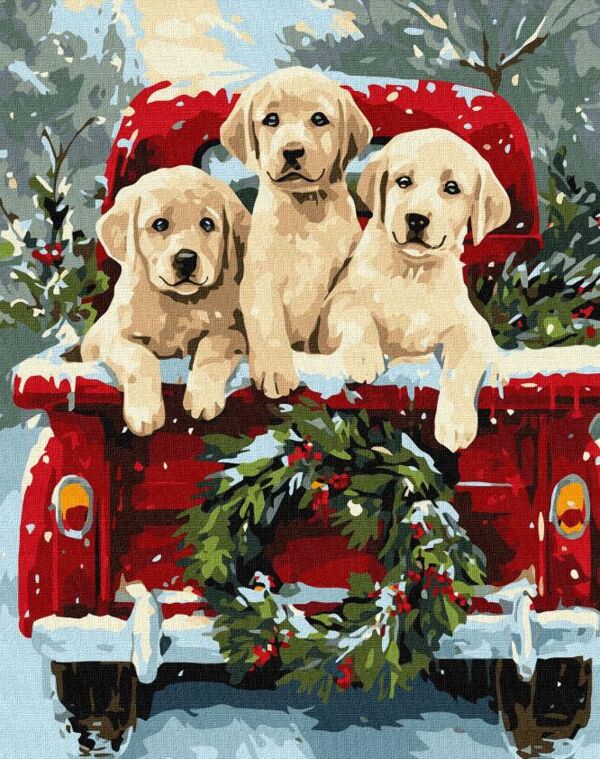 Розпис по номерах 40х50 КНО6838 Собача поїздка Ідейка Ціна (цена) 219.00грн. | придбати  купити (купить) Розпис по номерах 40х50 КНО6838 Собача поїздка Ідейка доставка по Украине, купить книгу, детские игрушки, компакт диски 0