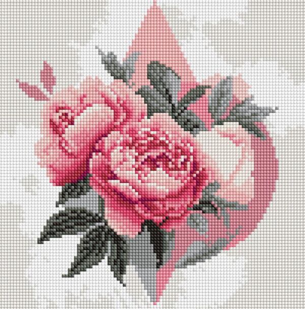 Алмазна мозаїка 30х30 АМО8230 Геометричні фігури з півоніями Ідейка Ціна (цена) 236.80грн. | придбати  купити (купить) Алмазна мозаїка 30х30 АМО8230 Геометричні фігури з півоніями Ідейка доставка по Украине, купить книгу, детские игрушки, компакт диски 0