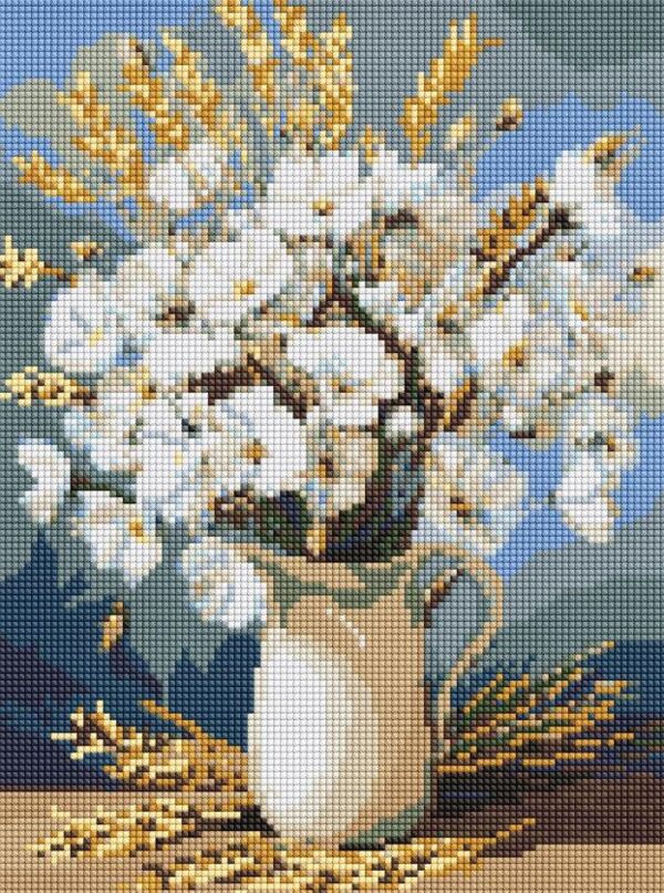 Алмазна мозаїка 30х40 АМО20053 Білі маки і пшениця Ідейка Ціна (цена) 284.30грн. | придбати  купити (купить) Алмазна мозаїка 30х40 АМО20053 Білі маки і пшениця Ідейка доставка по Украине, купить книгу, детские игрушки, компакт диски 0