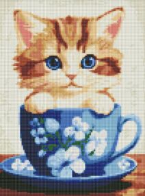 Алмазна мозаїка 30х40 АМО7782 Бешкетне кошеня "Ідейка"