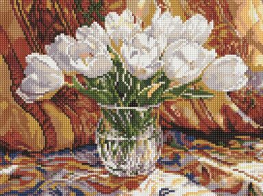 Алмазна мозаїка 30х40 АМО8278 Тюльпановий спокій "Ідейка"