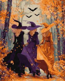 Розпис по номерах 40х50 КНО8691 Три відьми у лісі "Ідейка"