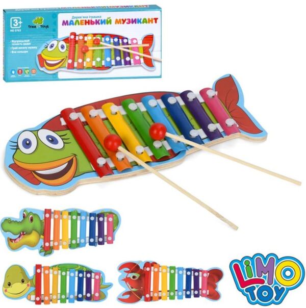ИД Дерев гра MD 0763 Ксилофон 28см, 8 тонів, 2 палички, 4 види Ціна (цена) 132.60грн. | придбати  купити (купить) ИД Дерев гра MD 0763 Ксилофон 28см, 8 тонів, 2 палички, 4 види доставка по Украине, купить книгу, детские игрушки, компакт диски 0