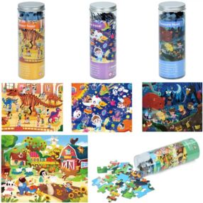 ИД Дерев гра MD 1373 Пазли, 130 дет, 4 види, в колбі