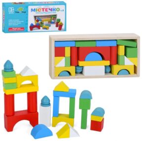 Гра деревяна Конструктор Містечко будівельні блоки MD 0770